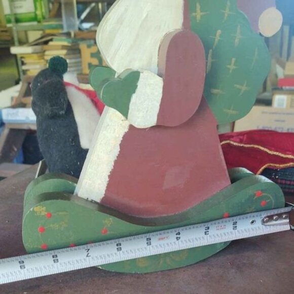 Handcrafted Wooden Rocking Santa - Picture 4 of 5
